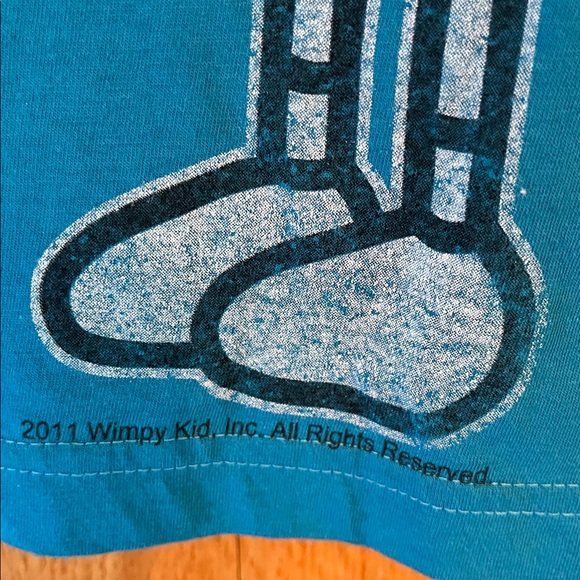 Diary of a Wimpy Kid Greg Hefley soap SS cotton tee shirt blue no side seams - Picture 4 of 5